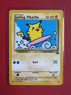 Pokemon Pikachu TCG Black Star Promo Card #28 Surfing WOTC Vintage TCG - Image 3