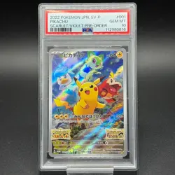 PSA 10 Pikachu Pokemon Card 001/SV-P Promo Pre-Order Scarlet & Violet Japanese - Image 3