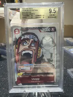 One Piece Usopp Card ST01-002, 25th Anniversary Promo, English Edition BGS 9.5 - Image 1