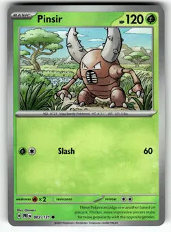Pinsir (Master Ball Pattern) 003/131 Prismatic Evolutions NM Pokemon Card TCG - Image 1