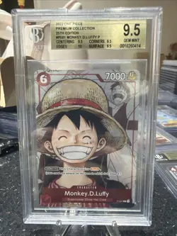 One Piece Card Game Monkey D. Luffy 25th Anniversary English Promo P-001 BGS 9.5 - Image 1