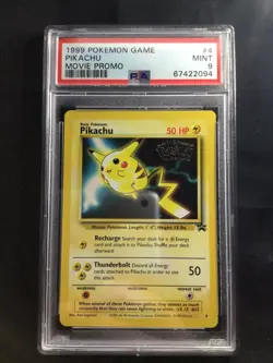 Pokemon Cards: Wizards Black Star Promo: Pikachu 4 PSA 9 - Image 1