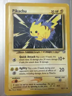 Pikachu Neo Genesis 70/111 Unlimited Edition Regular Card Moderately Played Rare - Image 1