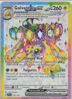 Galvantula EX Stellar Crown Ultra Rare Holo Card 159/142 Sv07 - Image 1