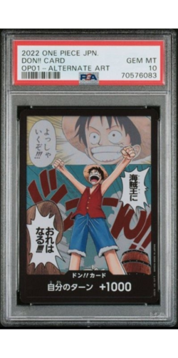 2022 ONE PIECE JAPANESE DON!! CARD OP01 - Alternate Art PSA 10 GEM MT - Image 1