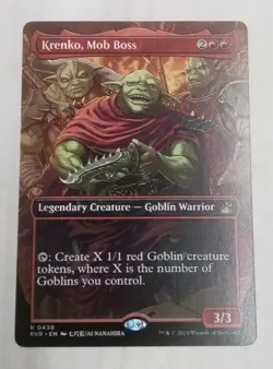 Mtg Magic Gathering Krenko Mob Boss Anime Borderless Ravnica Remastered NM - Image 1