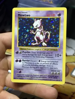 #3 Mewtwo 10/102 SHADOWLESS Base Set 1999 Holo Rare WOTC Pokemon Card TCG - Image 3