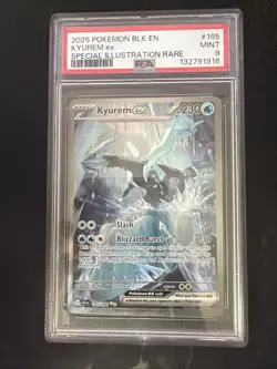 2025 POKEMON BLK EN-BLACK BOLT SPECIAL ILLUSTRATION RARE #165 KYUREM EX PSA 9 - Image 1