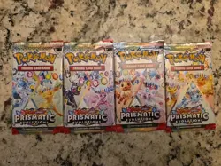 Pokemon TCG: Prismatic Evolutions Art Set Lot of 4 Sealed Booster Packs NM/Mint - Image 1