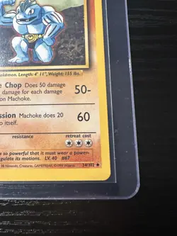 Machoke 34/102 Base Set Unlimited Uncommon WOTC Vintage Pokemon - Image 5