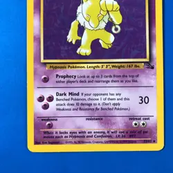 Pokemon TCG Hypno Fossil Unlimited Non-Holo Unlimited Rare 23/62 LP+/NM - Image 3