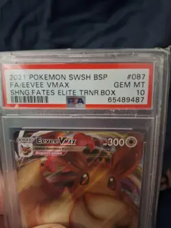 Pokemon Eevee VMAX TCG Shining Fates Black Star Promo SWSH087 PSA 10 - Image 3