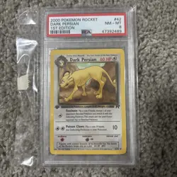 Dark Persian - 1st Edition 42/82 Team Rocket - WOTC 2000 - Pokemon TCG - PSA 8 - Image 1