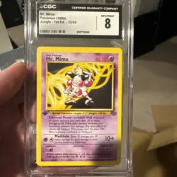 1999 Pokemon Jungle MR. Mime #6 1ST Edition PSA 8 - Image 1