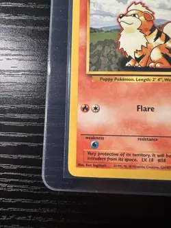 Growlithe 28/102 Base Set Unlimited WOTC Vintage Pokemon - Image 2