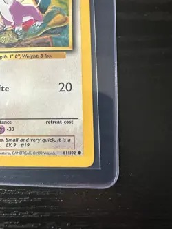 Rattata 61/102 Base Set Unlimited WOTC Vintage Pokemon - Image 5