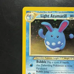 Pokemon Neo Destiny Holo Rare Vintage TCG Foil Light Azumarill 13/105 WotC Swirl - Image 2