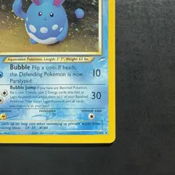 Pokemon Neo Destiny Holo Rare Vintage TCG Foil Light Azumarill 13/105 WotC Swirl - Image 4