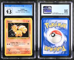 1999 Pokemon - Base Set Unlimited Common - #68/102 Vulpix - CGC 9.5 GEM MINT - Image 1