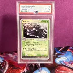 Pokemon Muk ex 96 EX Dragon Holo EX PSA 8 100 HP - Image 1