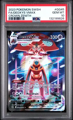 PSA 10 DEOXYS VMAX GG45/GG70 FULL ART CROWN ZENITH POKEMON 😍 - Image 1