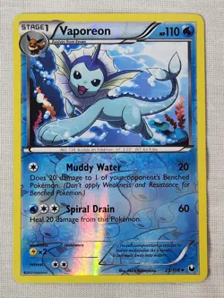 NM Vaporeon - Reverse Holo 25/108 Dark Explorers Pokemon TCG - Image 1