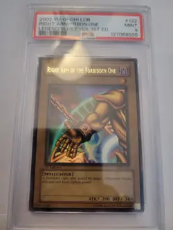 Yu-Gi-Oh! 2002 Right Arm of the Forbidden One LOB-122 1st Edition PSA 9 - Image 1