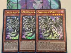 Yugioh 3x Cyberdark Wurm Ultra Rare ALIN-EN027 Alliance Insight 1st Edition NM - Image 1