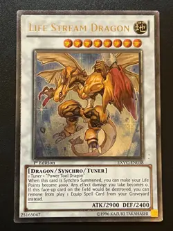 Life Stream Dragon EXVC-EN038 Ultimate Rare 1st Edition EURO Light Play+ Yugioh - Image 1