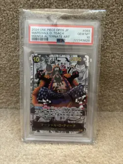 PSA 10 Teach OP09-093 Manga Alt Art Emperors in the New World ONE PIECE Japanese - Image 1