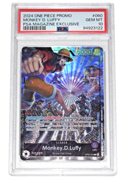 One Piece ~ MONKEY.D.LUFFY ~ PSA 10 ~ PSA Magazine Exclusive OP05-060 - Image 1