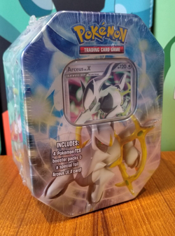 Pokemon TCG 2009 Arceus LV.X Tin Factory Sealed Cards - Excellent Condition - Image 1