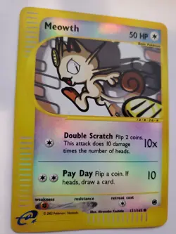 Meowth Expediton Holo Pokemon Card Base WOTC NM U - Image 1