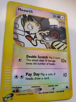 Meowth Expediton Holo Pokemon Card Base WOTC NM U - Image 3
