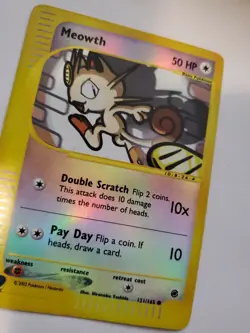 Meowth Expediton Holo Pokemon Card Base WOTC NM U - Image 4
