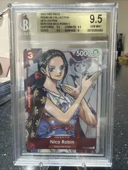 One Piece Card Game Nico Robin ST01-008 25th Anniversary English Card BGS 9.5 - Image 1