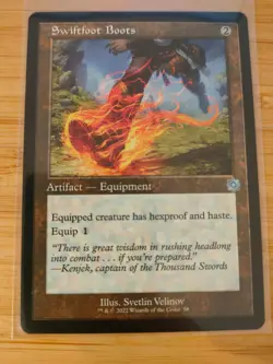 MTG Swiftfoot Boots (Retro Frame) The Brothers' War M/NM Free UK P&P - Image 1