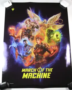 (New Foil) March of the Machine Promo Poster: Magic the Gathering ( MTG) 18x24 - Image 1