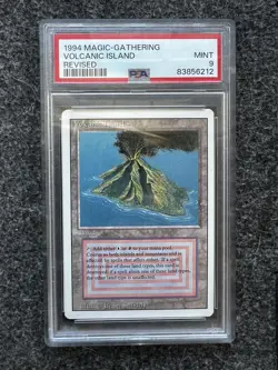 1994 MTG Magic: The Gathering ** VOLCANIC ISLAND ** Revised TCG 💎 PSA 9 Mint - Image 1