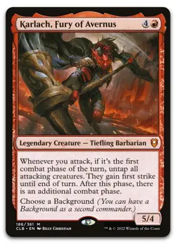 Karlach, Fury of Avernus #186 (NM) Baldur's Gate CLB Magic MTG - Image 1