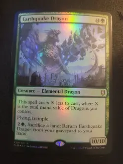 FOIL Earthquake Dragon (228/1080) Commander Legends MTG Magic Baldur's Gate LP - Image 1