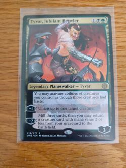 MTG Tyvar, Jubilant Brawler 218 Phyrexia: All Will Be One M/NM Free UK P&P - Image 1
