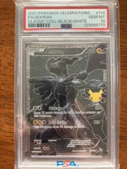 2021 POKEMON CELEBRATIONS CLASSIC COLLECTION #114 FULL ART/ZEKROM PSA 10 - Image 1
