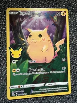 Pokemon TCG Celebrations Pikachu 005/025 25th Anniversary Edition NM Condition - Image 1