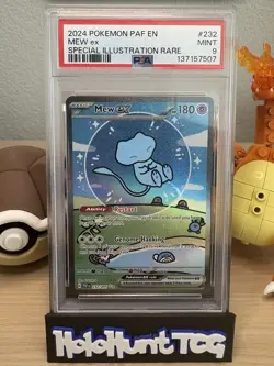 2024 Pokemon PAF EN-PALDEAN FATES SIR MEW EX #232/091 PSA 9 Bubble Mew - Image 1