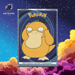 Carte Pokemon Psykokwak / Psyduck 054 Sticker Holo Dunkin Boomer - Image 1