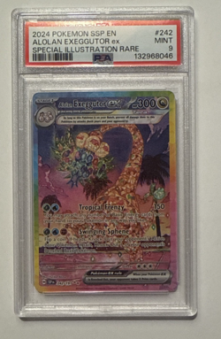 Pokemon TCG Alolan Exeggutor EX 242/191 Surging Sparks PSA 9 - Image 1
