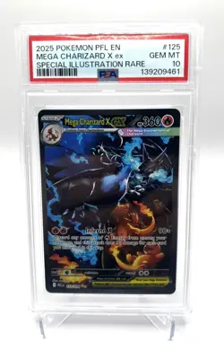 2025 Pokemon Phantasmal Flames Mega Charizard X ex 125/094 SIR PSA 10 Gem Mint!! - Image 3