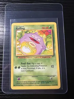 Koffing 51/102 Base Set Unlimited WOTC Vintage Pokemon - Image 1