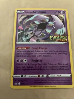 2021 Pokemon Tcg Galarian Articuno Promo Alternate Art Stamped Swsh123 Galar SP - Image 1